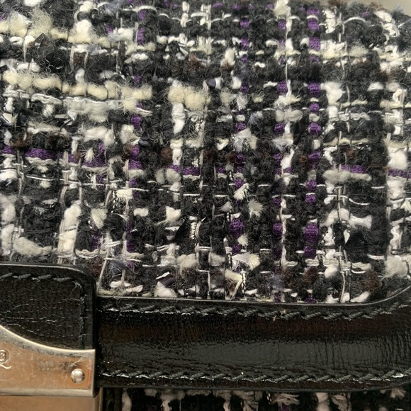 Alexander McQueen black Leather & Tweed handbag - Picture 4 of 6